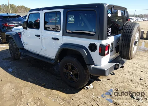 2018 Jeep Wrangler Unlimited Sport S 4X4 z USA, uszkodzony, nr VIN 1C4HJXDG3JW123175